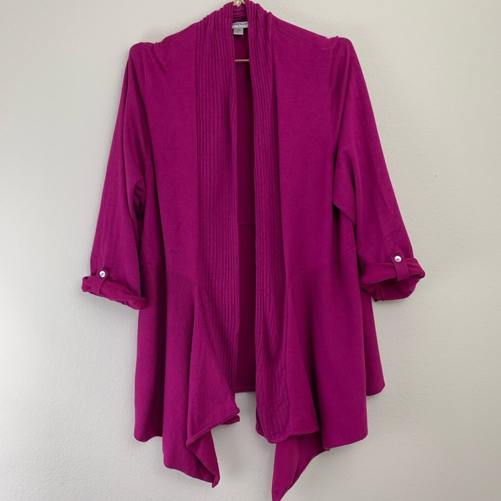 Avenue Magenta Cardigan sweater